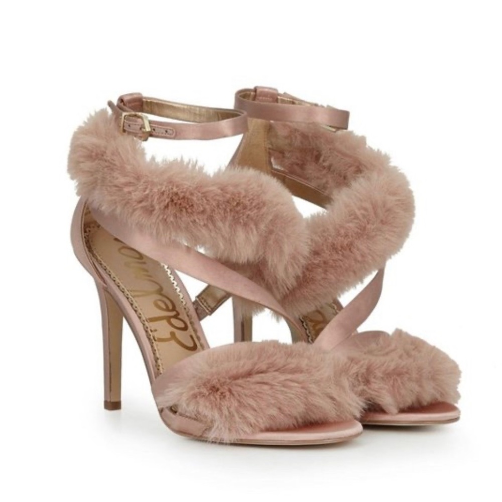 Furry Sam Edelman strappy sandals